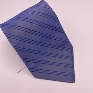 Zanzara Men's Classic Blue Striped Tie
